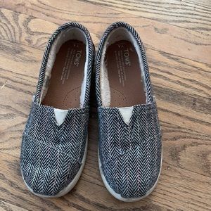 TOMS Herringbone Alpargata Mules sz Y4